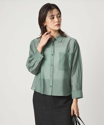 輕薄透膚長袖襯衫