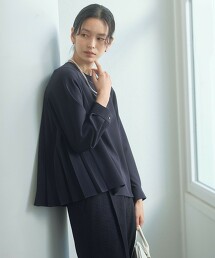 蜜粉垂墜系列 彈性打摺罩衫