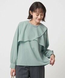 披肩長袖罩衫