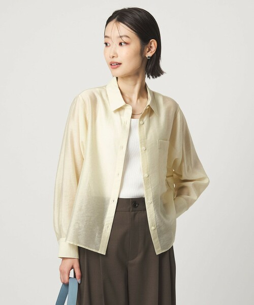 空氣感透膚涼感長袖襯衫