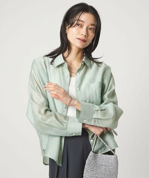 空氣感透膚涼感長袖襯衫