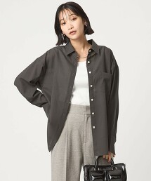 混羊毛巴厘紗襯衫