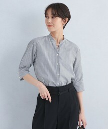 立領開襟領5分袖襯衫