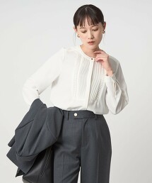 箭羽打摺長袖襯衫