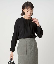 箭羽打摺長袖襯衫