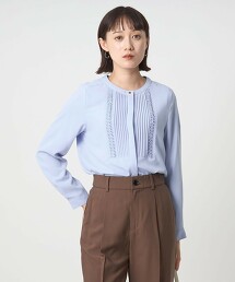 箭羽打摺長袖襯衫