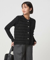 仿粗花呢混紡針織背心