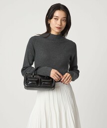 金絲羅紋瓶口領針織衫