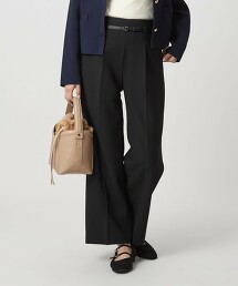 雙層織物彈性寬褲