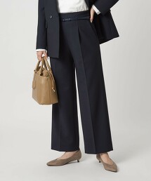 雙層織物彈性寬褲