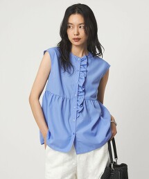 正面荷葉邊無袖罩衫
