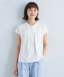 吊墜領結連肩袖罩衫