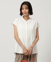 細褶法式袖罩衫