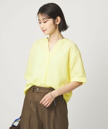 泡泡紗開襟領上衣