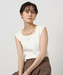 亮澤羅紋法式袖抗菌上衣