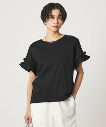 袖褶邊T恤 防汗漬 日本製