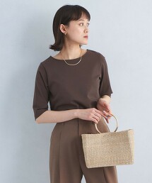 船領羅馬布5分袖上衣 日本製