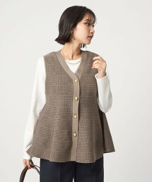 蛋糕下擺針織背心