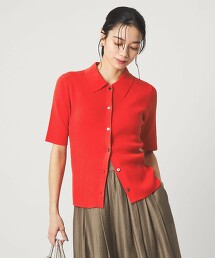 HIYOKE 翻領羅紋針織衫 抗UV・遮熱