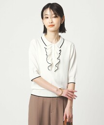 荷葉邊POLO針織