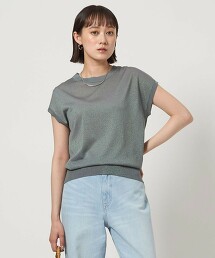 歐若拉金絲法式袖針織上衣