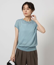 歐若拉金絲法式袖針織上衣