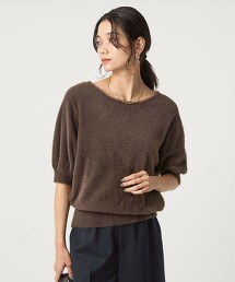 柔軟羽毛2WAY短袖針織