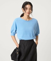 柔軟羽毛2WAY短袖針織