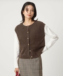 柔軟羽毛2WAY法式袖針織