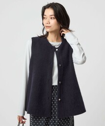 FOX狐狸毛混紡拼接針織背心