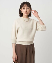 FOX狐狸毛混紡短袖針織上衣