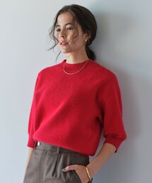 FOX狐狸毛混紡短袖針織上衣