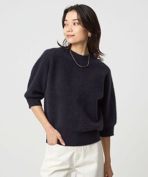 FOX狐狸毛混紡短袖針織上衣