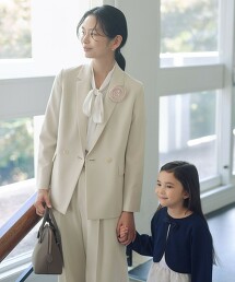 蜜粉垂墜系列 彈性雙排扣西裝外套