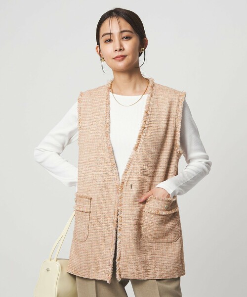 輕盈仿粗花呢背心