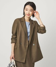 仿亞麻2釦西裝外套