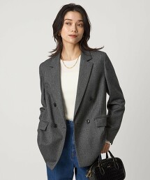 粗紡彈性雙排釦外套