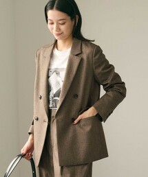 粗紡彈性雙排釦外套