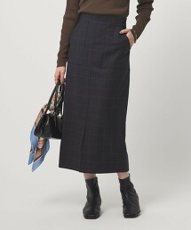 KICHINTO 薩克森毛呢I字修身裙