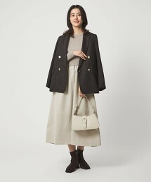 塔夫綢拼接洋裝  