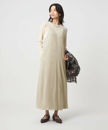 仿麂皮吊帶洋裝