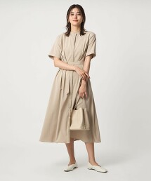 腰帶短袖洋裝