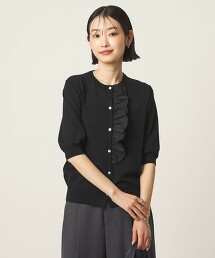 荷葉邊短袖針織外套