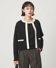 無領針織外套