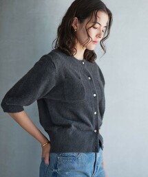 柔軟羽毛短袖針織外套 