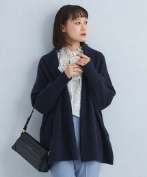 混FOX中長版針織開襟外套