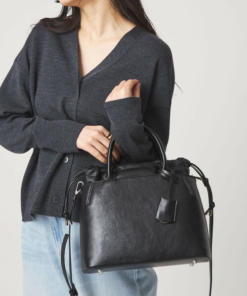 2WAY拼接抽繩托特包