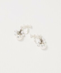 金屬滾珠圓球設計夾式耳環