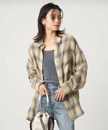 透膚格紋襯衫
