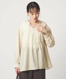 抗UV涼感 澎袖抓皺開襟罩衫